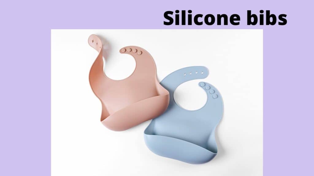 A silicone bib for babies and newborns